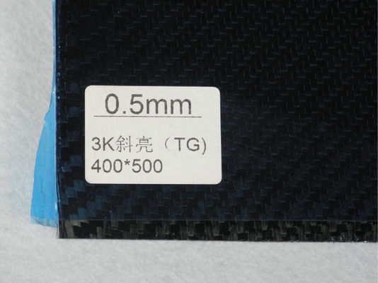 Abrasion-Resistant Twill Glossy Carbon Fiber Plate thickness 0.5mm with 3K material