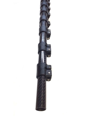 Length 3.75m Carbon Fiber Telescopic Pole Windows Cleaning Waterfed Pole