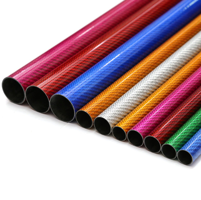 Lightweight Customize Carbon Fiber Tube 3K Colorful Surface Twill Carbon Tube
