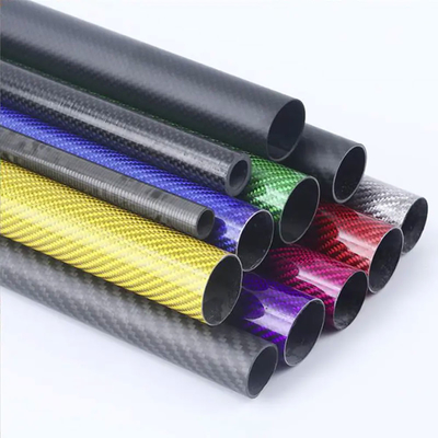 Lightweight Customize Carbon Fiber Tube 3K Colorful Surface Twill Carbon Tube
