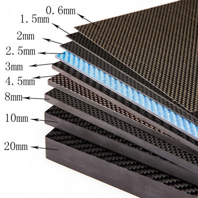100% 3K Plain / Twill Weave Carbon Fiber Sheet Glossy / Matt Carbon Fiber Plate