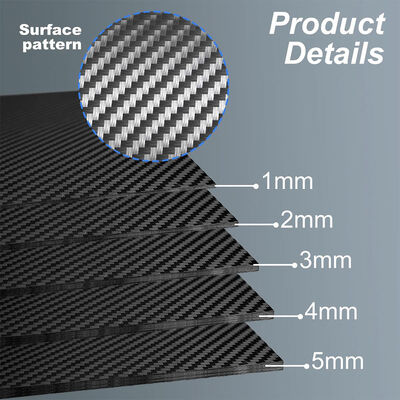 3K Plain Weave Carbon Fiber Plate with 0.5mm to 10mm Thickness and Outstanding Mechanical Performance
