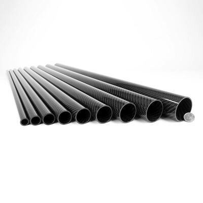 Ultra High Modulus 3K Plain Weave Carbon Fiber Tube 0.375 x 0.503 x 60 Inch
